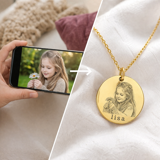 Gepersonaliseerde portretketting